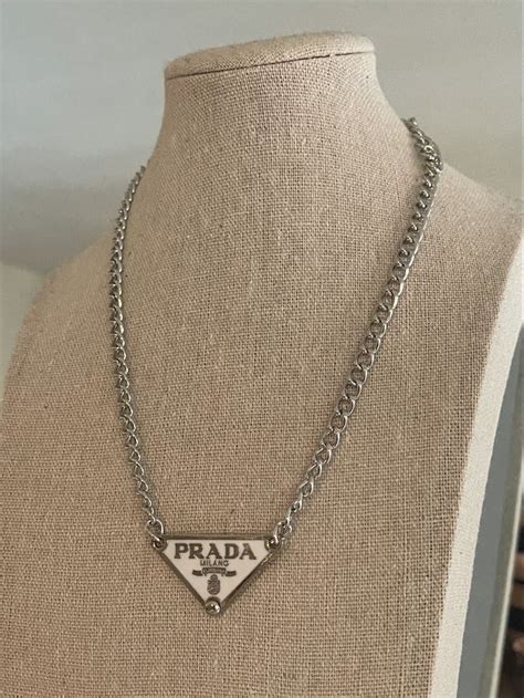 prada silver necklace